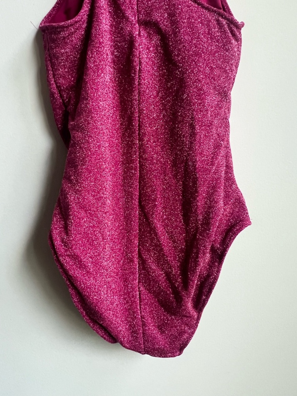 Good American 2 Hawiian Pink Sparkle High Neck One Piece Swim Swimsuit Racerback - Picture 13 of 15